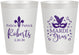 Personalized Wedding 8 oz Frosted Cups - Mardi Gras | 339