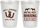 Personalized Wedding 8 oz Frosted Cups - Horseshoe | 340