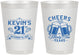 Personalized 21st Birthday 8 oz Frosted Cups - Cheers To Twenty One Years | 340000