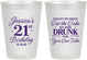 Personalized 21st Birthday 8 oz Frosted Cups - Candles Cake Drunk | 340010