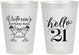 Personalized 21st Birthday 8 oz Frosted Cups - Hello Twenty One | 340011