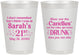 Personalized 21st Birthday 8 oz Frosted Cups - Candles Cake Drunk | 340017