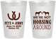 Personalized Wedding 8 oz Frosted Cups - Horseshoe | 342
