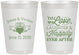 Personalized Wedding 8 oz Frosted Cups - Love Laughter Happily | 346