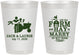 Personalized Wedding 8 oz Frosted Cups - Left The Farm Tractor | 347