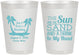 Personalized Wedding 8 oz Frosted Cups - Beach | 350