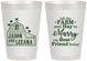 Personalized Wedding 8 oz Frosted Cups - Left The Farm Tractor | 352