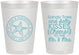 Personalized Wedding 8 oz Frosted Cups - Sandy Feet Salty Kisses | 355