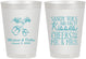 Personalized Wedding 8 oz Frosted Cups - Sandy Feet Salty Kisses | 357