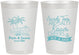 Personalized Wedding 8 oz Frosted Cups - Beach | 358