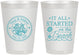 Personalized Wedding 8 oz Frosted Cups - Started On The Beach | 362