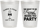 Personalized Wedding 8 oz Frosted Cups - Formal Here To Party | 366