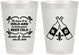 Personalized Wedding 8 oz Frosted Cups - Fleur De Lis | 378
