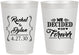 Personalized Wedding 8 oz Frosted Cups - We Decided On Forever | 386