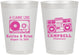 Personalized Wedding 8 oz Frosted Cups - Class Love Cassette Tape | 389
