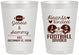 Personalized Wedding 8 oz Frosted Cups - Hearts United Football | 395