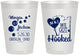 Personalized Wedding 8 oz Frosted Cups - We Got Hooked Fish | 396