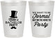 Personalized Bachelor Party 8 oz Frosted Cups - Formal | 40007