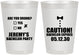 Personalized Bachelor Party 8 oz Frosted Cups - Caution Expires On | 40013