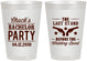 Personalized Bachelor Party 8 oz Frosted Cups - Last Stand Wedding Bands | 40015