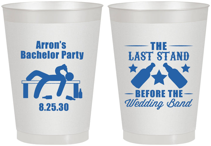 Personalized Bachelor Party 8 oz Frosted Cups - The Last Stand | 40035