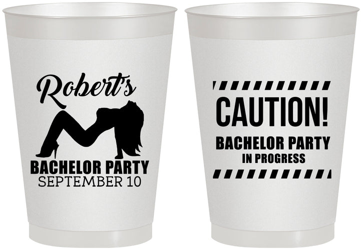 Personalized Bachelor Party 8 oz Frosted Cups - Strip Club | 40037