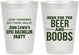 Personalized Bachelor Party 8 oz Frosted Cups - Beer And Boobs | 40039