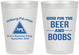 Personalized Bachelor Party 8 oz Frosted Cups - Beer And Boobs | 40040