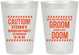 Personalized Bachelor Party 8 oz Frosted Cups - Groom Rhymes Doom | 40042