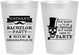 Personalized Bachelor Party 8 oz Frosted Cups - Formal Skeleton | 40048