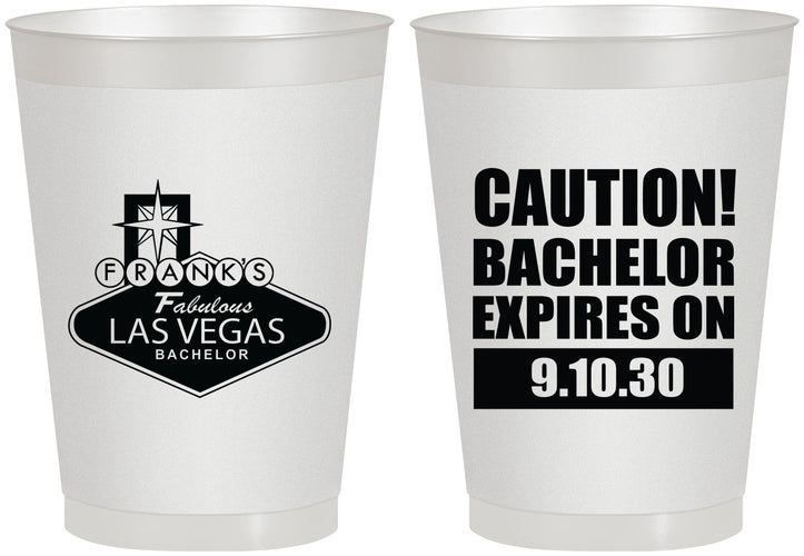 Personalized Bachelor Party 8 oz Frosted Cups - Las Vegas | 40056
