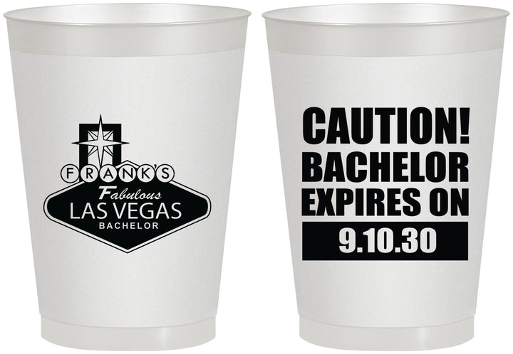 Personalized Bachelor Party 8 oz Frosted Cups - Las Vegas | 40056