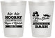 Personalized Bachelor Party 8 oz Frosted Cups - Wig Or Stache | 40058