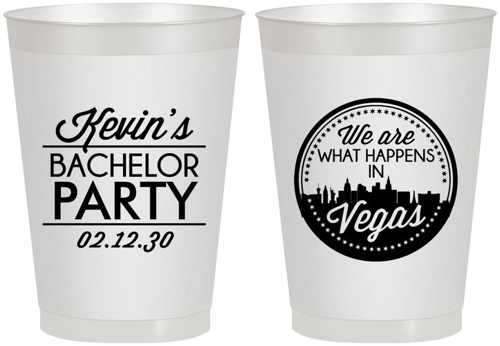 Personalized Bachelor Party 8 oz Frosted Cups - Last Vegas | 40060