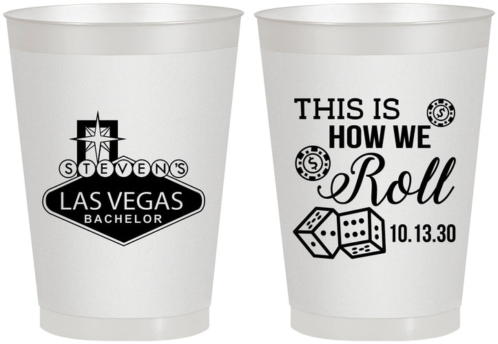Personalized Bachelor Party 8 oz Frosted Cups - Last Vegas | 40061
