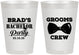 Personalized Bachelor Party 8 oz Frosted Cups - Grooms Crew | 40070