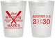 Personalized Bachelor Party 8 oz Frosted Cups - Baseball | 40086
