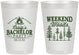 Personalized Bachelor Party 8 oz Frosted Cups - Camping | 40093