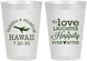 Personalized Wedding 8 oz Frosted Cups - Love Laughter Happily | 404