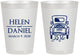 Personalized Wedding 8 oz Frosted Cups - Just Married Old Car | 413
