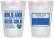 Personalized Wedding 8 oz Frosted Cups - Hello My Name Is | 418