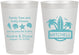 Personalized Wedding 8 oz Frosted Cups - Sandy Toes Salty Kisses | 419