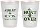 Personalized Wedding 8 oz Frosted Cups - The Hunt Is Over | 422