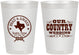 Personalized Wedding 8 oz Frosted Cups - Country Texas | 424