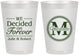 Personalized Wedding 8 oz Frosted Cups - Monogram | 435