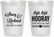 Personalized Wedding 8 oz Frosted Cups - Hip Hop Hooray | 436