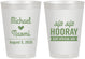 Personalized Wedding 8 oz Frosted Cups - Sip Sip Hooray | 437