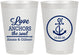 Personalized Wedding 8 oz Frosted Cups - Love Anchors The Soul | 440