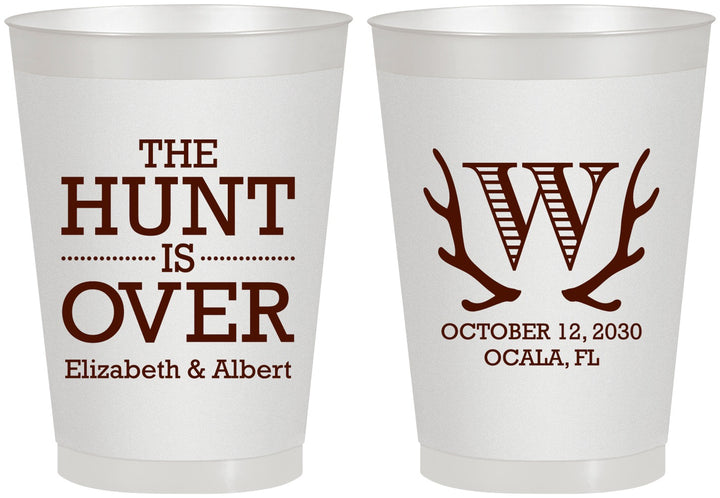 Personalized Wedding 8 oz Frosted Cups - Monogram | 442