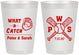 Personalized Wedding 8 oz Frosted Cups - Baseball | 443